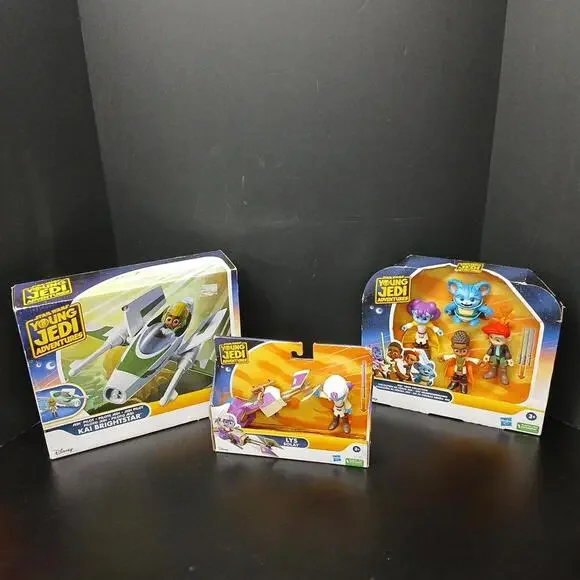 Lot of 3 Star Wars Young Jedi Adventures Toys, Packaging Damaged - Picture 1 of 7